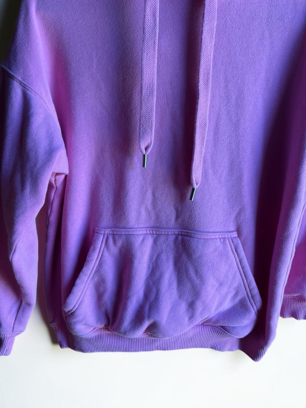 Aerie Pink Pullover Hoodie - Women's Drawstring with Fur Trim Size XS - Picture 2 of 5